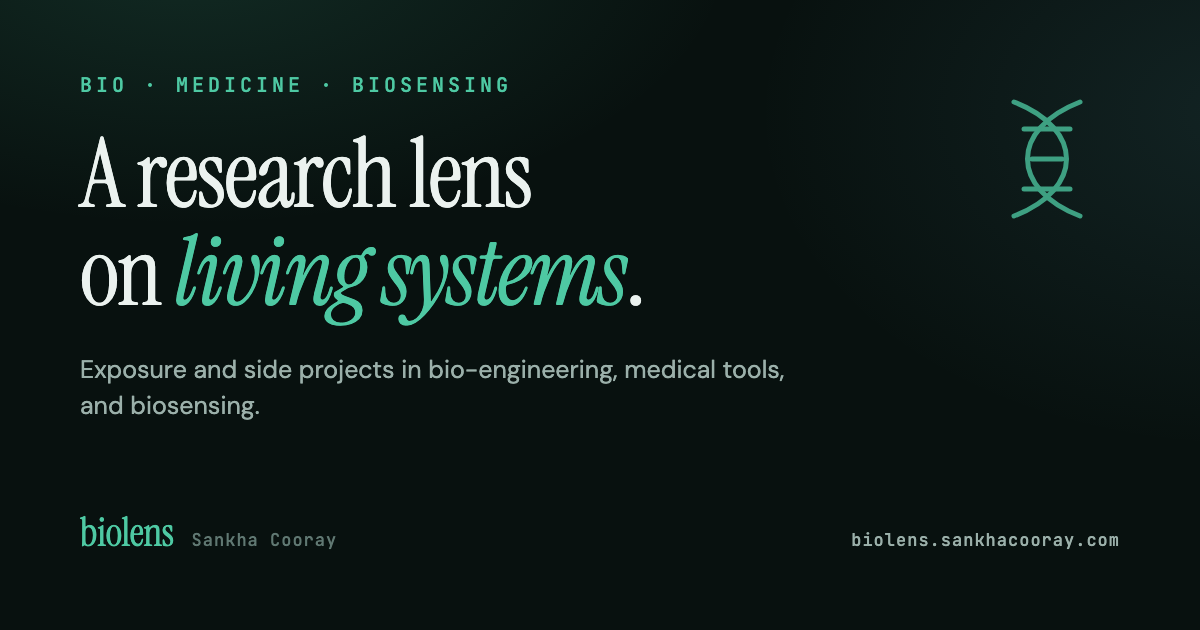 Share preview of biolens — Sankha Cooray · bio & medical work